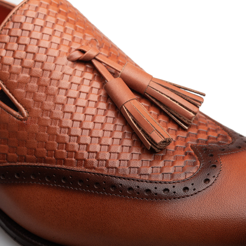 Embossed Calf Tassel Loafer