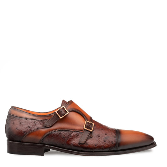 Ostrich Combination Double Monk Strap