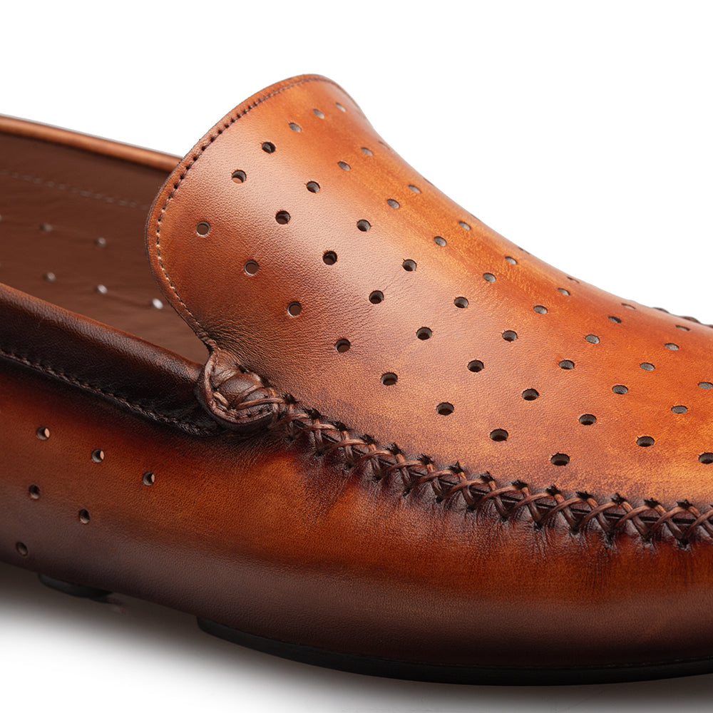 Perforated Patina Calf Driver